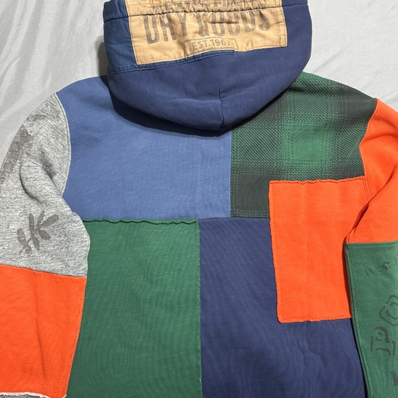 Ralph Lauren Polo Patchwork fleece hoodie- Dark cobalt - Picture 2 of 12